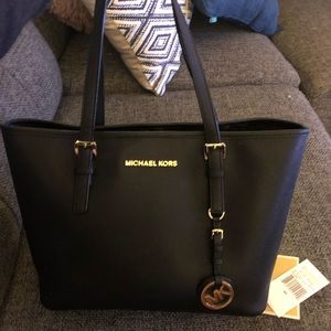 Michael Kors Jersey Small Black Tote